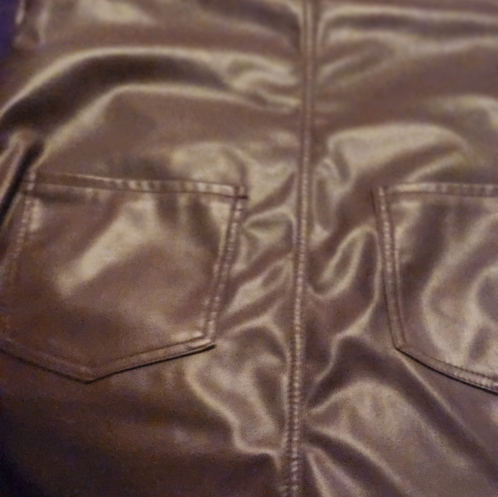 Celebrity Pink Brown Leather Overoll